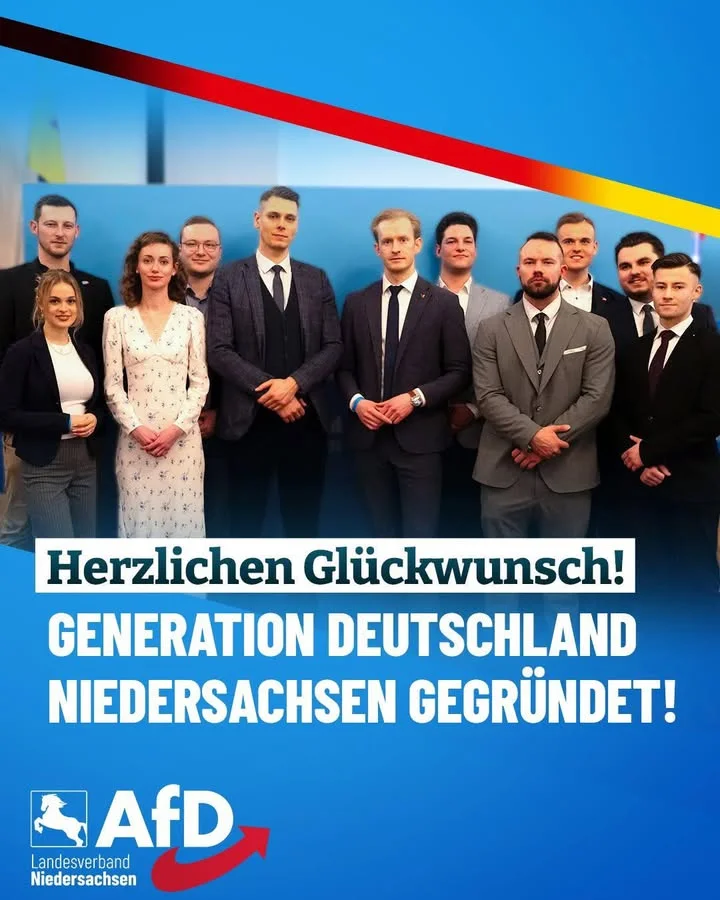 Herzlichen Glückwunsch zur Gründung der Generation Deutschland Niedersachsen