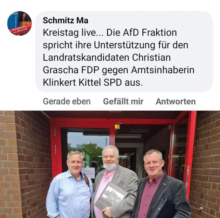 Nicht nur die AfD Fraktion im #Kreistag spricht sich für Christian #Grascha #FDP aus