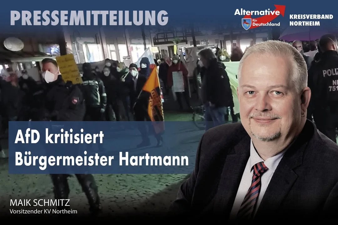 ++ Pressemitteilung ++ AfD kritisiert Bürgermeister Hartmann Gerne nehmen wir die Kri …