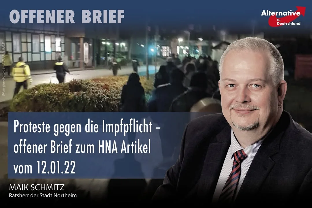 Proteste gegen die Impfpflicht – offener Brief zum HNA Artikel vom 12.01.22 Sehr geeh …