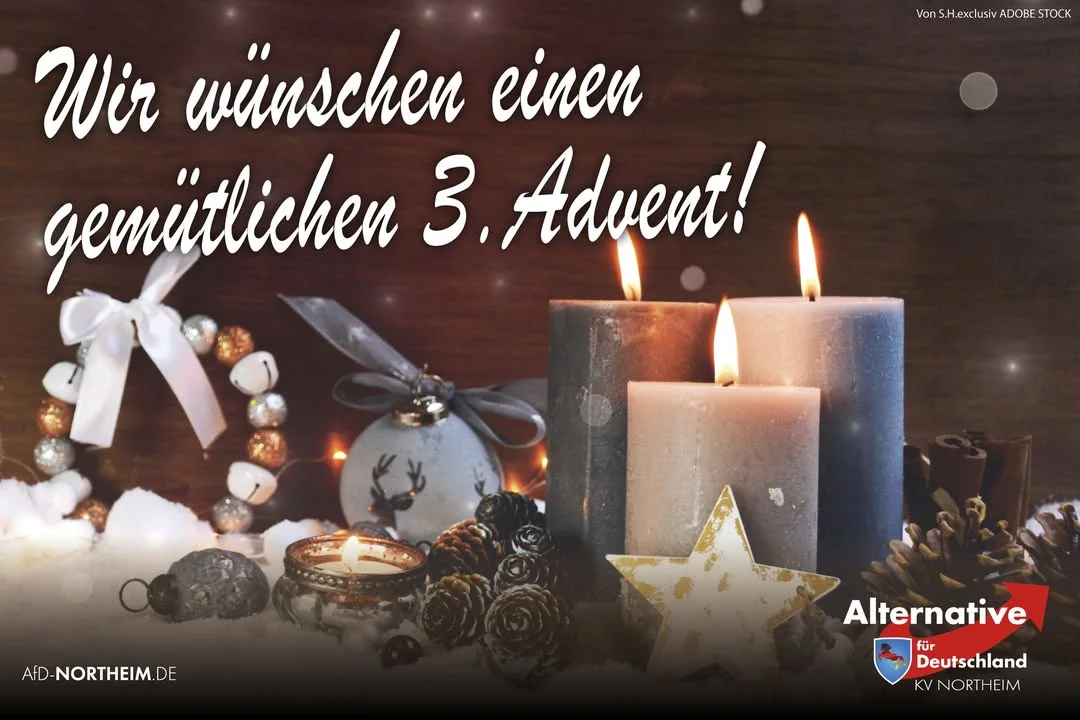 Wir wünschen Ihnen einen gemütlichen 3.Advent