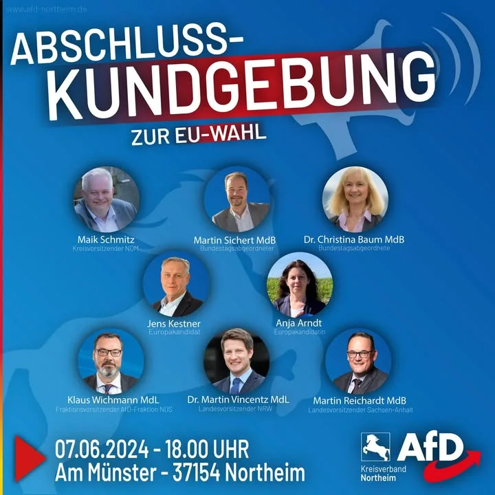 ??️Save the date❗️ Der 7.Juni 2024 gehört der AfD in Northeim