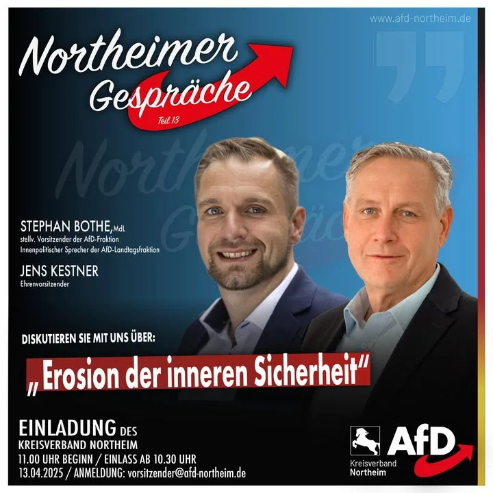🛡️ Northeimer Gespräche – Teil XIII: Einladung zur Diskussion über die innere Sicherh …