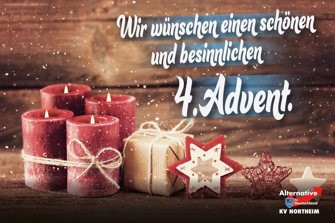 Ihnen und Ihren Familien einen schönen und besinnlichen vierten Advent