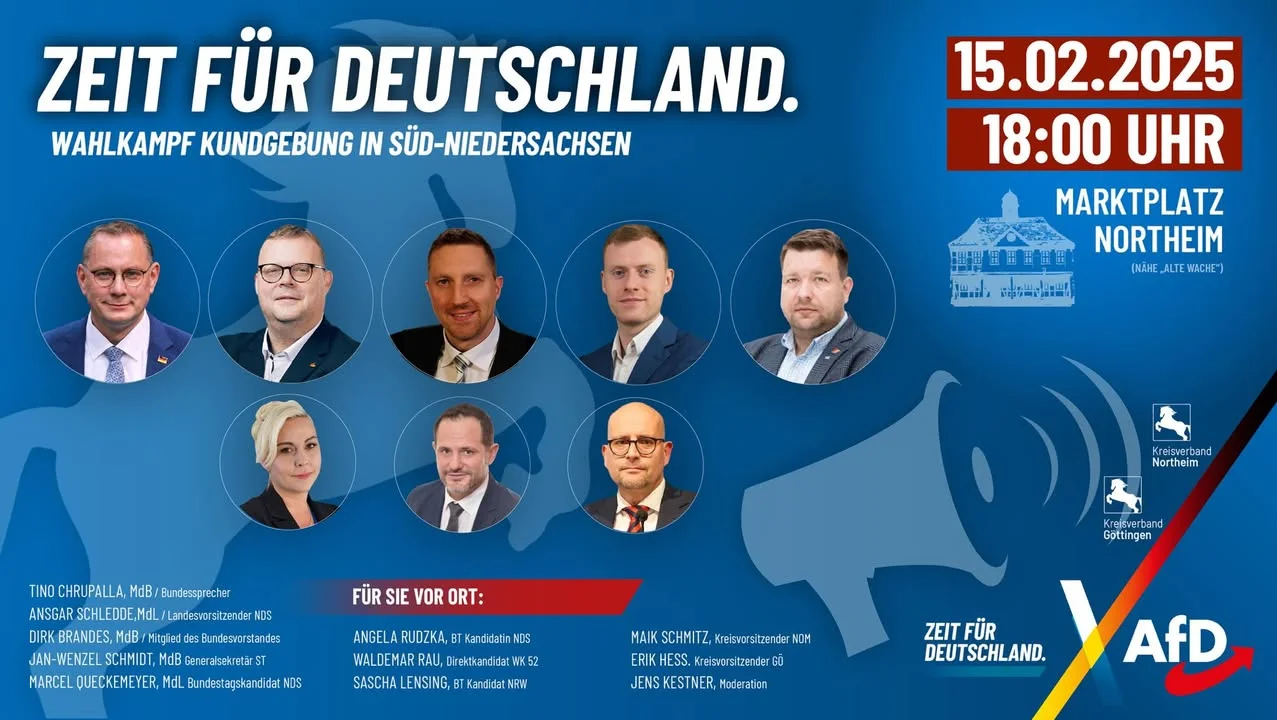 📢 Große Kundgebung in Northeim – Gemeinsam für unser Deutschland