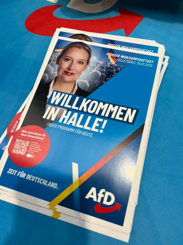 🇩🇪 Große Wahlkampfveranstaltung in Halle an der Saale Unsere Kanzlerkandidatin Alice  …