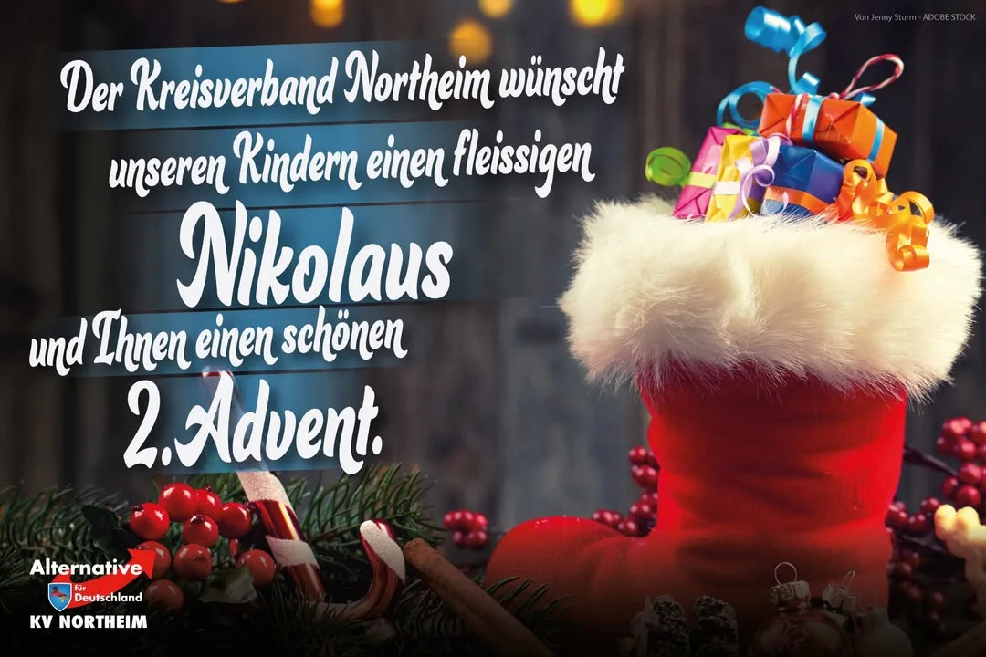 Der Kreisverband Northeim wünscht unseren Kindern einen fleißigen Nikolaus und Ihnen  …