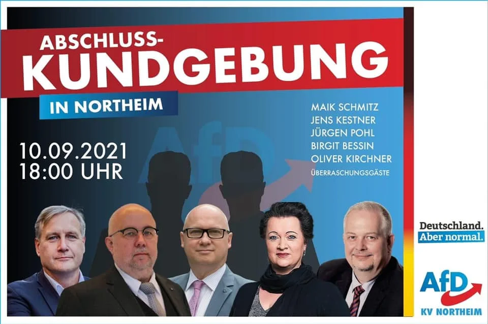 Unsere Abschlusskundgebung in #Northeim am Freitag, dem 10.September 2021 um 18 Uhr