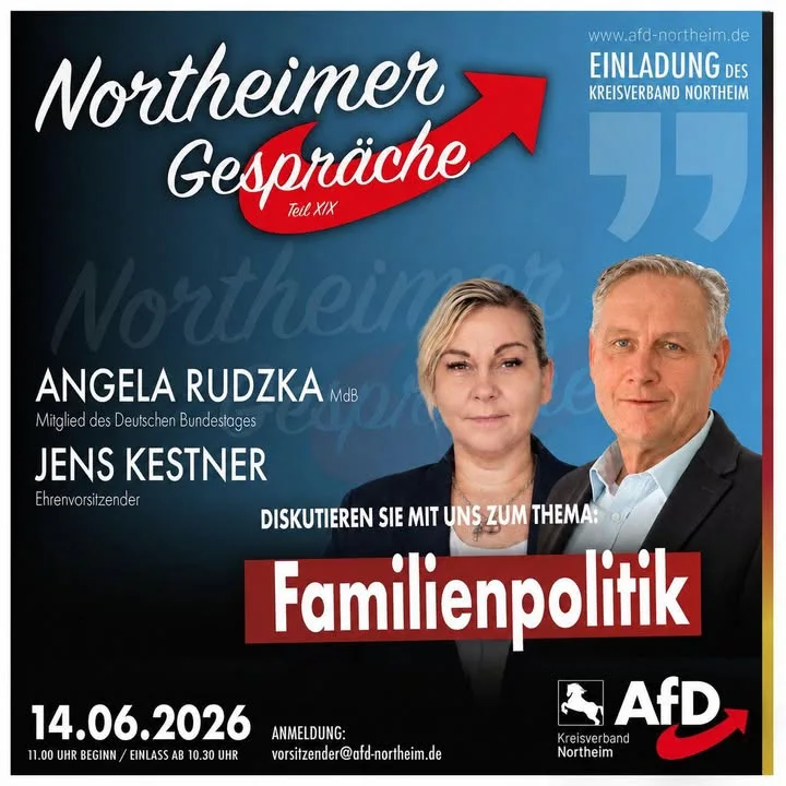🇩🇪 NORTHEIMER GESPRÄCHE – TEIL XIX 🇩🇪 Der AfD-Kreisverband Northeim lädt ein