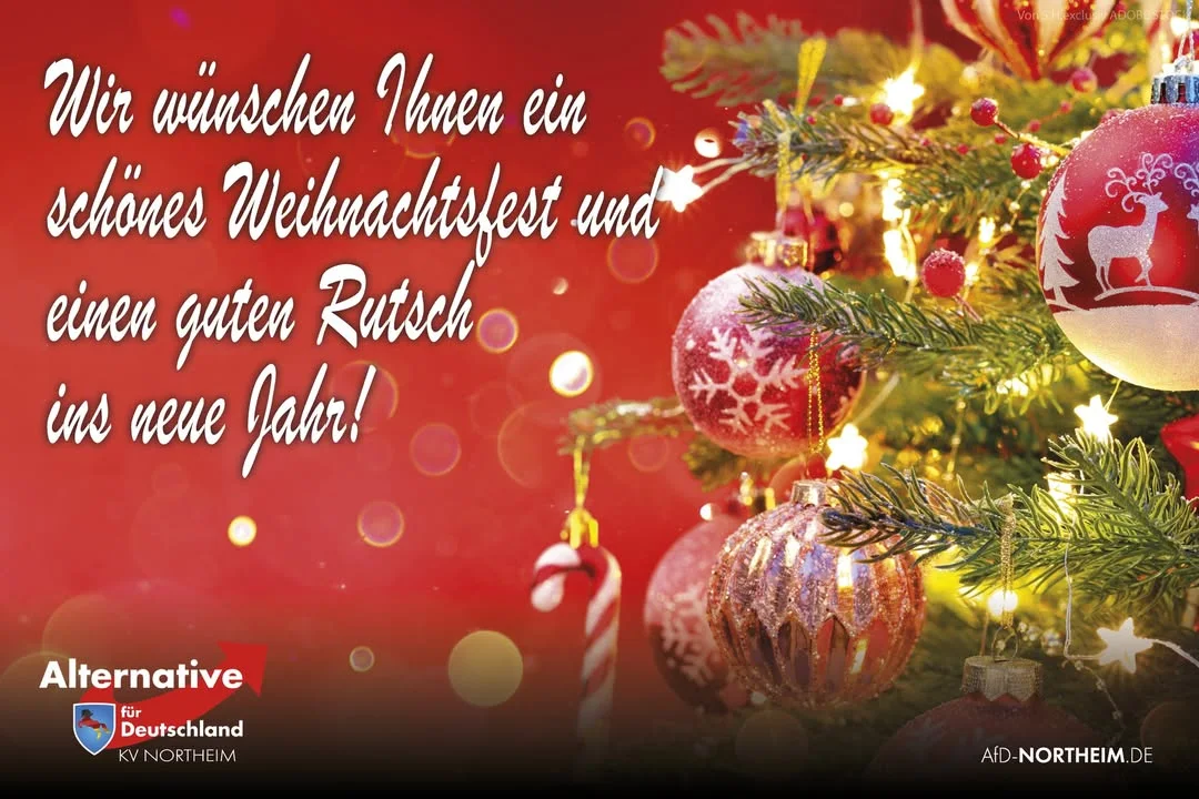 Wir wünschen Ihnen ein schönes Weihnachtsfest und einen guten Rutsch ins neue Jahr